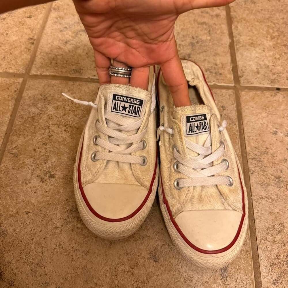 Converse All Star Shoreline Slip-On Size 8 Off White Canvas